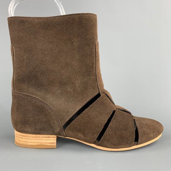 MADRAS Size 7 Brown Cut Out Suede Desert Ankle Boots - Picture 1 of 7